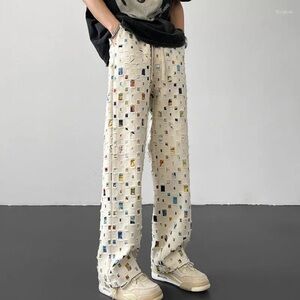 Marcello mosaic Multicolor Patterned patchwork cream pants small